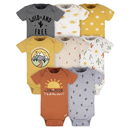 Gerber Baby 8-Pack Short Sleeve Onesie Bodysuits