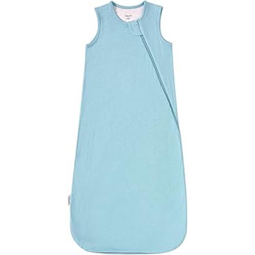 Supersoft Rayon Made from Bamboo Sleep Sack 6-12 Months 0.5 Tog Lightweight Toddler Sleep Sack Baby Wearable Blanket with 2-Way Zipper Summer Unisex Sleeping Bag for Babies - Blue