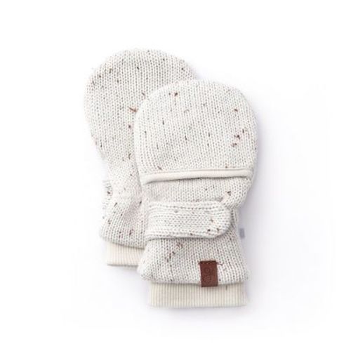 Goumikids Baby Organic Cotton Knit Mitts - Bark 0-3m