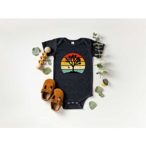 Joshua Tree National Park Retro Desert Tree Infant One Piece, Baby Bodysuit, Cute Baby Outfit, Nature Lover Gift, National Park Souvenir
