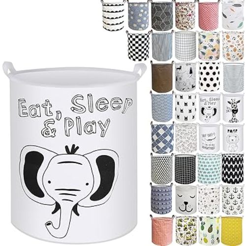 Collapsible Laundry Basket in Bedroom Waterproof Laundry Hamper in Bathroom Large Laundry Bag in College Dormitory Cloakroom Livingroom Nursery Organizer Toy Bin