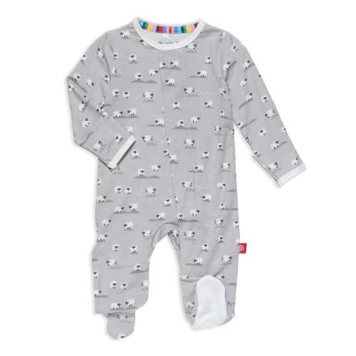 gray baa baa baby modal magnetic parent favorite footie