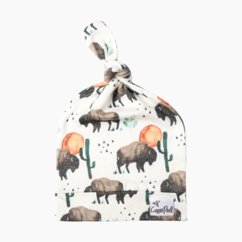 Copper Pearl Printed Top Knot Hat - Bison