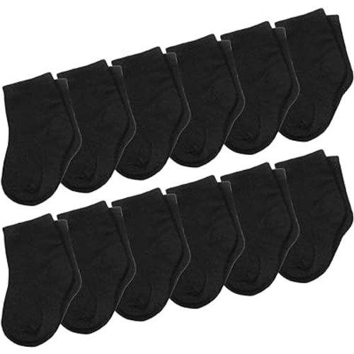 Falari 12-Pack Newborn Sock Infant Baby Boy Girl Socks 0-6 Month