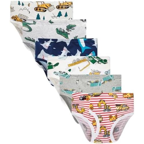 Boys Cotton Briefs Dino Shark Truck Toddler Kids Baby Underwear