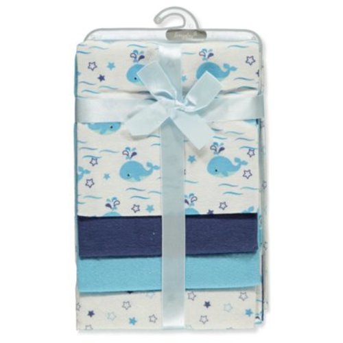 Everyday Kids Baby Boys' 4-Pack Receiving Blankets Color: blue Size: one size