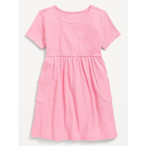 Printed Jersey-Knit Short-Sleeve Dress for Toddler Girls
