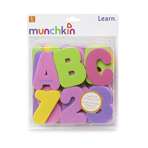 Munchkin 36 Bath Letters and Numbers, Pastel - pastel
