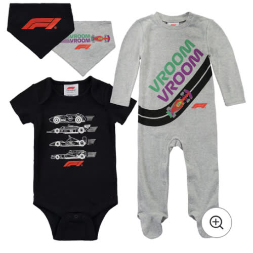 Formula 1 4 Piece Gift Set - Baby - Grey/Black
