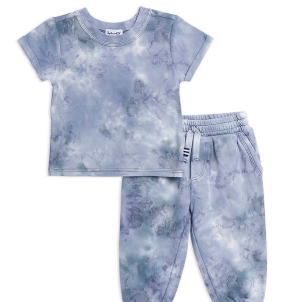 Boys' Shadow Wash Short Sleeved Tee & Pants Set - Baby