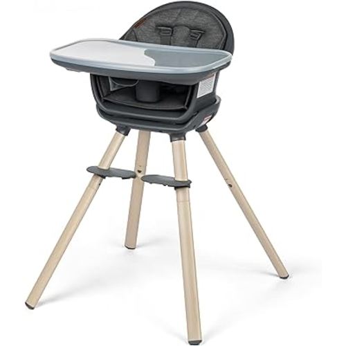 Maxi-Cosi Moa 8-in-1 Highchair, Machine Washable, Compact, Lightweight Design, Classic Graphite