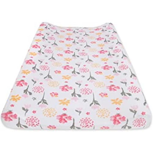 Burt's Bees Baby - Changing Pad Cover, 100% Organic Jersey Cotton Changing Pad Liner for Standard 16 x 32 Inch Changing Mats