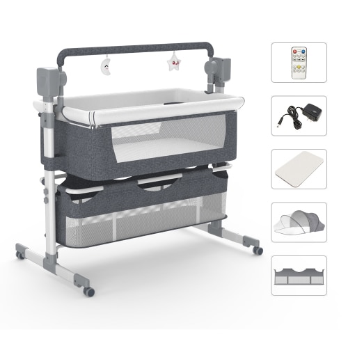 Steanny Baby Bed Electric Rocking Crib Automatic Cradle Newborn Bassinet
