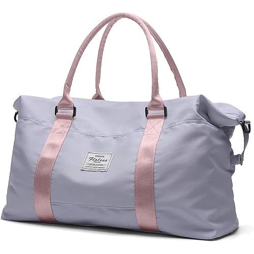 Travel Duffel Bag,Sports Tote Gym Bag,Shoulder Weekender Overnight Bag for Women