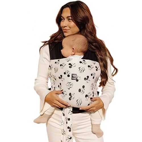 Moby Easy-Wrap Carrier | Baby Carrier and Wrap in One for Mothers, Fathers, and Caregivers | Designed for Newborns, Infants, and Toddlers | Disney's Mickey Mouse & Minnie Mouse