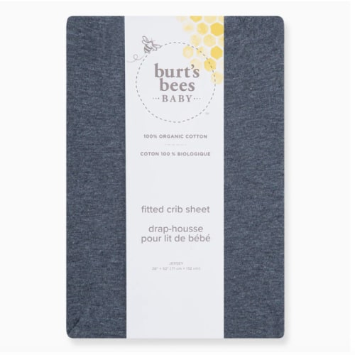Solid Organic Cotton BEESNUG® Fitted Crib Sheet - Nightfall