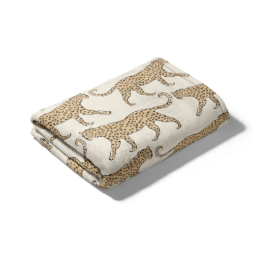 Leopard Inspired Minky Plush Throw Blanket by Clairebella