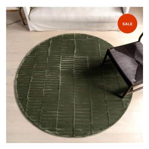 Cranbury Plush Textured Washable Rug | Green – Rugs USA