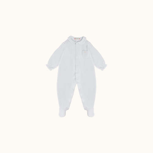Baby round neck sleepsuit gray blue