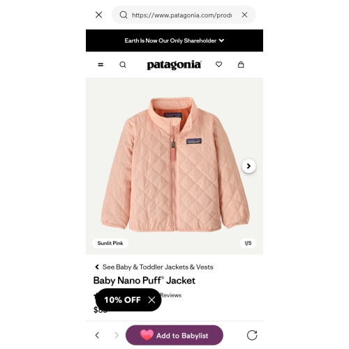 Patagonia Baby Nano Puff® Insulated Jacket