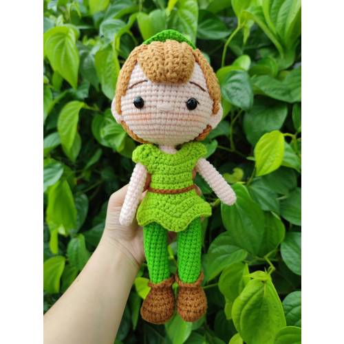 Crochet Peter Pan, Crochet Tinker Bell, Crochet Doll, Tinke Bell fairy tales, Crochet Fairy, Crochet Princess, Christmas Gift for Daughter