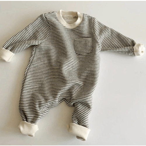 Striped Round Neck Onesie – Teeny Mini Me