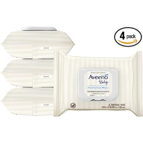 Aveeno Sensitive Skin Wipes: 4 pack, 25 ct
