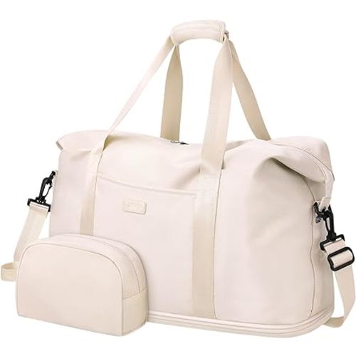 Expandable Travel Duffle Bags Large Weekender Overnight Bags hospital bags for Women Men with Toiletry Bag 20.5 Inch