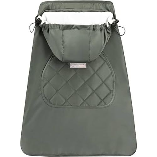 Bebamour Baby Carrier Winter Cover Universal Hoodie All Season Carrier Cover (Greyish-Green)