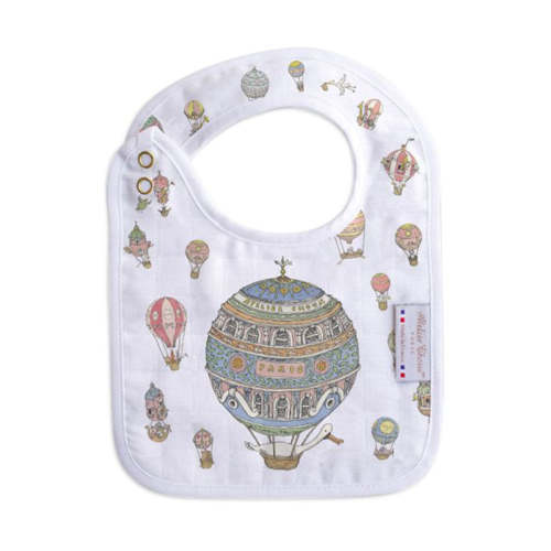Large Baby Bib in Hot Air Balloons