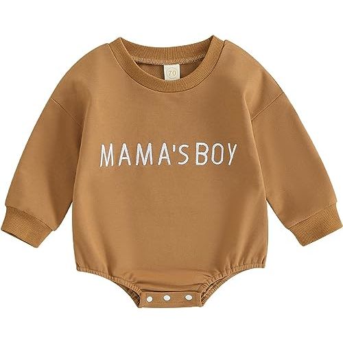 VISGOGO Newborn Infant Baby Boy Girls Oversized Romper Little Dude Sweater Onesie Coming Home Outfit Neutral Clothes