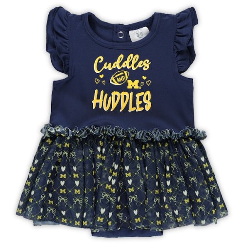 Michigan Wolverines ZooZatz Girls Infant Onesie Dress - Navy