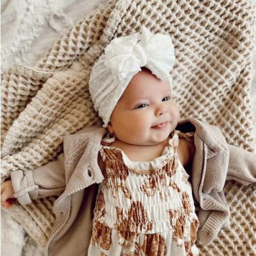 Royce | White | Shabby Swiss Dot Headwrap
