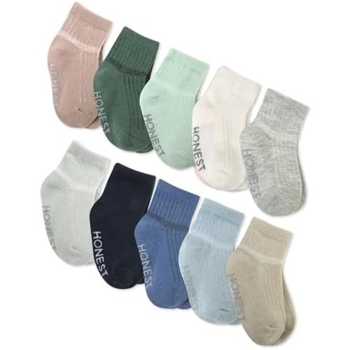 HonestBaby Baby Multipack Cozy Socks Sustainably Made for Infant, Newborn Baby, Toddler, Kids Boys', Girls', Unisex