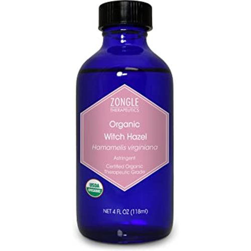 Organic, Witch Hazel – 100% Pure, Witch Hazel, for Face, Acne, Butt, Skin, Scalp, Hair, Body by Zongle Therapeutics, 4 OZ