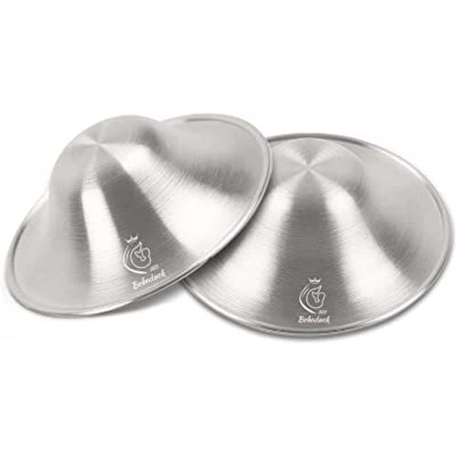 Boboduck Nipple Shields for Nursing Newborn - 925 Silver Nursing Cups Protect Your Nursing Nipple, Newborn Must Haves Nipple Pads, Nipple Covers Protector for Breastfeeding (Large Size)