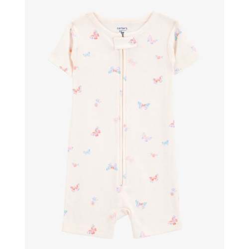 Baby 1-Piece Butterfly 100% Snug Fit Cotton Romper Pajamas - Ivory - Carter's | Carter's
