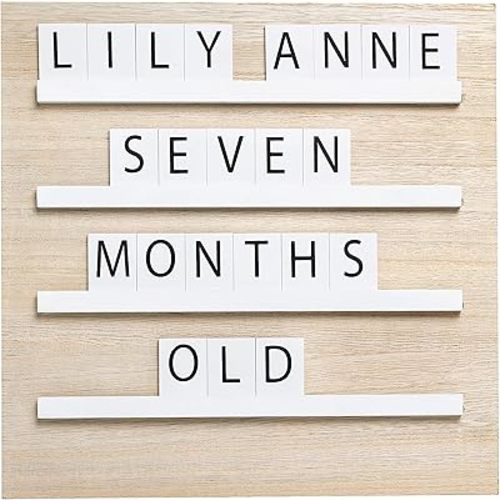 Pearhead Natural Wood And Black Felt Classic Letter Board Set, Includes 294 White Letters, Modern Reusable Message Board