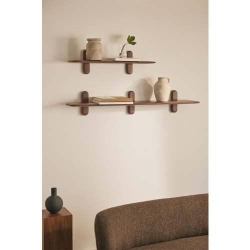 Set of 2 wooden Veleta wall shelves