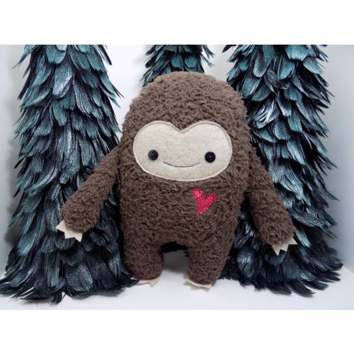 Big Foot stuffed toy, big foot plushie,  kawaii big foot plush doll, monster stuffed animal, monster, sasquatch toy