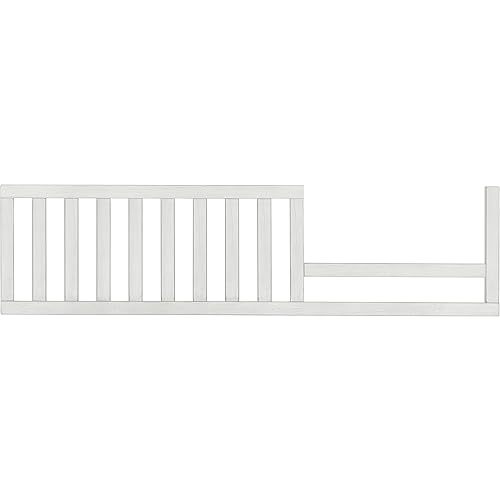 Evolur Andorra Convertible Crib Toddler Guard Rail in Weathered White, Full Assembly from Crib to Toddler Bed, Lasting Quality, Solid Wood Construction