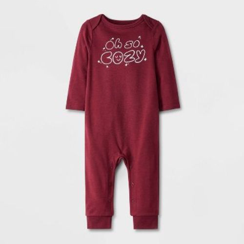 Baby Jersey Romper - Cat & Jack™ Maroon 0-3m