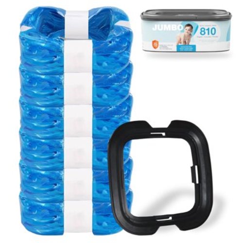 6pcs 26FT Compatible with Diaper Genie Pails jumbo Diaper Pail Refills Classic/Compact/Select 1620 count(with a Disposable cap)