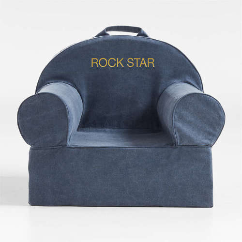 Large Dark Indigo Kids Lounge Nod Chair Cover