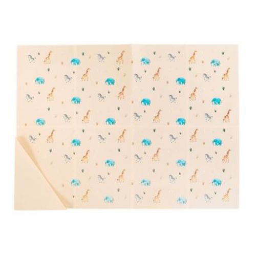 Austin Baby Collection Silicone Foldable Placemat - Safari Warm Cream