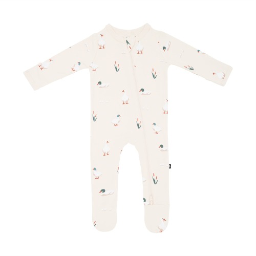 Zippered Footie in Duck