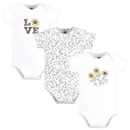 (9-12 months) Hudson Baby Infant Girl Cotton Bodysuits