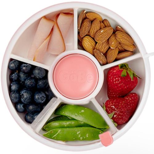Amazon.com: GoBe Kids Original Snack Spinner Bundle with Hand Strap and Sticker Sheet - Reusable Snack Container with 5 Compartment Dispenser and Lid | BPA and PVC Free | Dishwasher Safe | No Spill, Leakproof : Baby