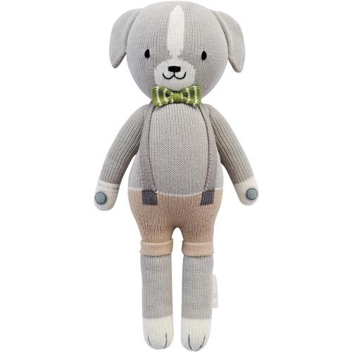 cuddle + kind Noah The Dog Little 13" Hand-Knit Doll – 1 Doll = 10 Meals, Fair Trade, Heirloom Quality, Handcrafted in Peru, 100% Cotton Yarn