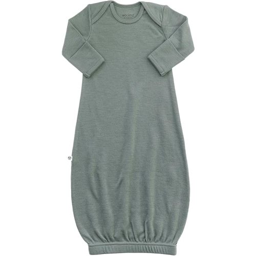 Woolino Infant Nightgown - 100% Superfine Merino Wool Baby Gowns - Newborn Sleeper Gown for Boy & Girl